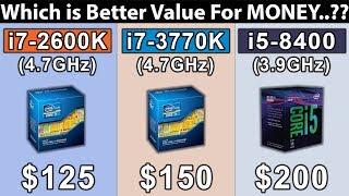 i5 8400 vs i7 2600K vs i7 3770K  New Games Benchmarks