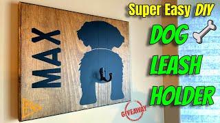 HOW TO MAKE A SUPER EASY DOG LEASH HOLDER  Quick DIY Dog Leash Holder - Cricut Project  - 2021.