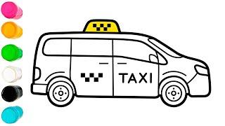 Belajar menggambar taksi Cara menggambar taksi yang cantik dan sederhana untuk anak dan balita.