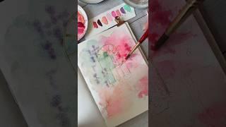 Nouvelle fenêtre fleurie  Réalisée pour mon nouveau thème Rose Cherry  #aquarelle