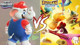 Super Mario Bros Wonder Vs Rayman Legends - Different Characters - All Music Levels No Damage