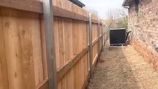 6’ Cedar Privacy Fence with Steel Posts