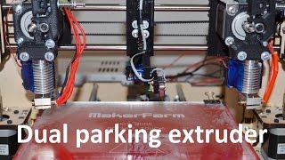 Pt.1 Dual parking extruder for a Prusa i3 RepRap 3D printer  by 3D-Proto