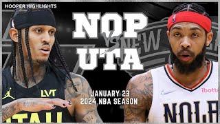 New Orleans Pelicans vs Utah Jazz Full Game Highlights  Jan 23  2024 NBA Season