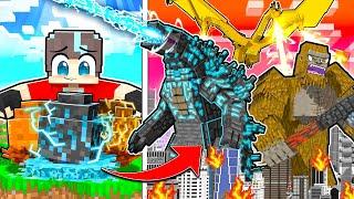 ¡Evolucioné Monstruos GIGANTES en GODZILLA VS. KONG en Minecraft - Misaki Gamer