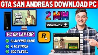  GTA SAN ANDREAS DOWNLOAD PC FREE 2024  HOW TO DOWNLOAD AND INSTALL GTA SAN ANDREAS IN PC & LAPTOP