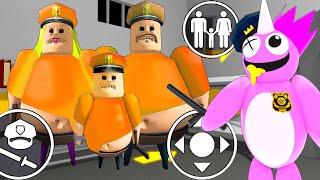 BARRY SECRET PRISONS FAMILY PRISON RUN ESCAPE vs Roblox Rainbow Friends  Scary Obby  - ROBLOX