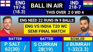 England Vs India SemiFinal Match Score & Commentary  ENG vs IND Match Highlight