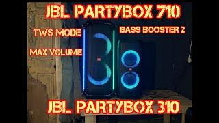 JBL partybox 710 and JBL partybox 310 TWS ￼mode max volume bass booster 2