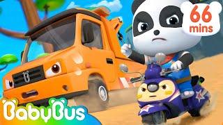 Construction Vehicles  Song -Tow Truck Crane Truck  Police Car Fireman  Nursery Rhymes  BabyBus