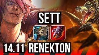 SETT vs RENEKTON TOP  9 solo kills 600+ games  EUW Master  14.11