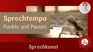 Sprechtraining - Angenehmes Sprechtempo durch Punkte und Pausen