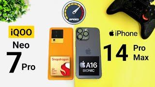 iQOO Neo 7Pro vs iPhone 14 Pro Max SpeedTest Shocking Results OMG 