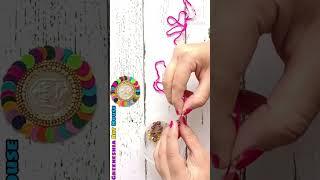 Rakhi Making Ideas At HomeDIY Rakhi at homeDIY art and craftघर पर राखी बनाने का आसान तरीका #Shorts