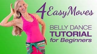 Belly Dance TUTORIAL for Beginners Step-by-Step 4 Easy Moves