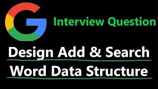 Design Add and Search Words Data Structure - Leetcode 211 - Python