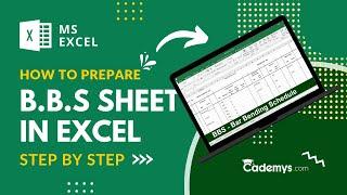 How to prepare bar bending Schedule Sheet in Excel   BBS IN EXCEL  BBS BY MUDASSIR AFRAZ  ENGLISH