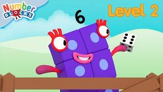 Counting Sheep  Full Episode - S2 E8  Numberblocks Level 2 - Orange 🟠