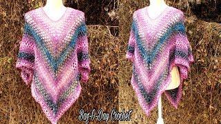 How To Crochet A Poncho  Spring Summer Poncho  Bag-O-Day Crochet Tutorial #576