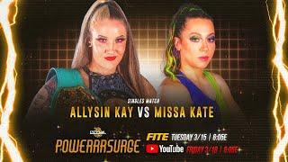 FULL MATCH - Allysin Kay vs Missa Kate  NWA PowerrrSurge S7E3