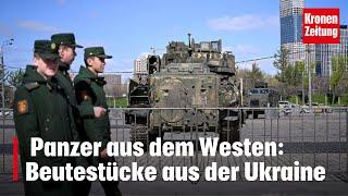 Panzer aus dem Westen Russland präsentiert „Beutestücke“ aus der Ukraine  krone.tv NEWS