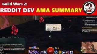 Guild Wars 2 Reddit Developers Summer Patch AMA Summary