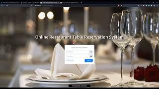 Online Restaurant Table Reservation System in PHP DEMO