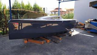 Plywood yacht for self-construction complete process of assembling the boat hull in 30 min DIY boat