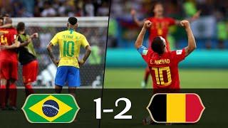 Brazil 1-2 Belgium World Cup 2018 All Goals & Highlights - English Commentary - HD 1080i