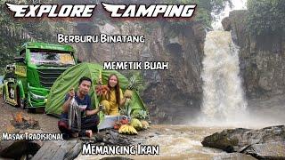 Truk Camping di Air Terjun Berburu ikan dan Burung Banyak Buah Segar  Survival In Jungle Waterfall