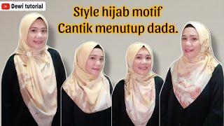 Tutorial hijab segi empat menutup dada simple & elegan  #style #tutorialhijab #subscribe