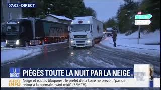 Neige en Haute Loire - 30 octobre 2018.