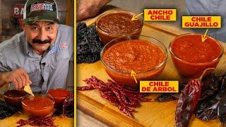 Three DELICIOUS SALSA ROJA Recipes Chile de ÁRBOL GUAJILLO & ANCHO for Mexican Cooking