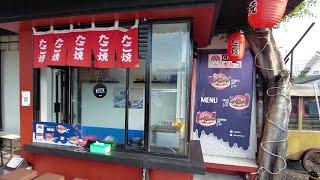 JUALAN TAKOYAKI PAKAI KIOS DESIGNNYA MIRIP JEPANG  INDONESIAN STREET FOOD