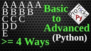 Python Pattern Program - Print Characters in Triangle Shape in Python  Python Character Pattern 7