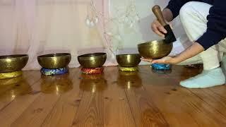 professionally selected Chakra Healing singing bowl set