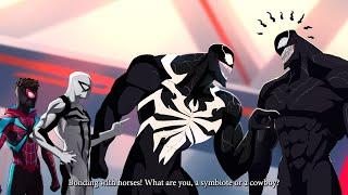 Insomniac Venom and Miles Morales and Antivenom Reacts to Venom The Last Dance Movie trailer