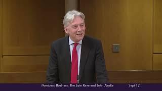 Members Business The Late Reverend John Ainslie - 12 September 2024