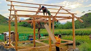 Build a new wooden house frame and assemble the roof. Part 3