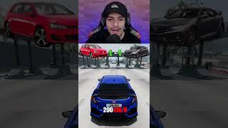 HONDA CIVIC VS GOLF GTI #beamngdrive #shorts #react #honda #volkswagen