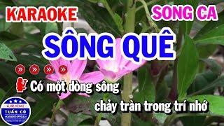 Karaoke Sông Quê  Nhạc Sống Song Ca Beat Gm  Karaoke Tuấn Cò