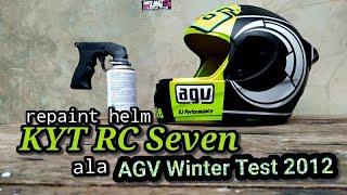 Repaint helm full face KYT RC 7 Ala AGV Winter Test 2012