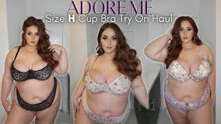 Beautiful Bras for Busty Plus Size Women?  Adore Me Size H Cup Bra Try On Haul   OliviasWorld95