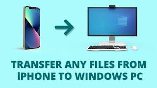 Transfer Any Files From iPhone To Windows PC  No Cable Software or Internet is Required