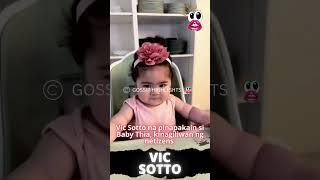 Vic Sotto na pinapakain si Baby Thia kinagiliwan ng netizens