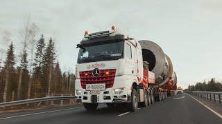 Ahola Special - Transport of massive pulper drums from Finland to Germany