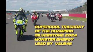 Monster ENErgy track day Silverstone 2024  action lead by the GOAT  Valentino Rossi