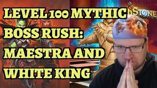 LEVEL 100 Mythic Boss Rush - Maestra and White King - Hearthstone Mercenaries