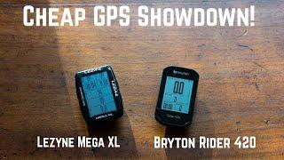 Bryton Rider 420 Vs Lezyne Mega XL & Mega C - Cheap GPS showdown