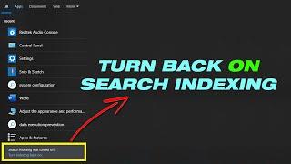 Fix Search Indexing Was Turned Off Turn Indexing Back On  Windows 1110  4 Methods